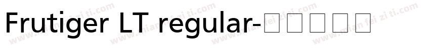 Frutiger LT regular字体转换